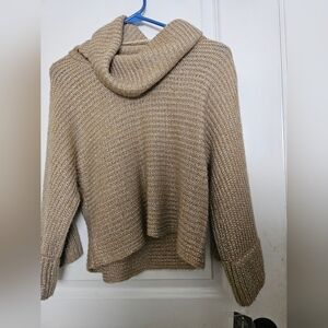 INC International Concepts Camel Cowl Neck Sweater